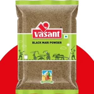 Black mari powder (black pepper powder) pack available at PRATIMESH FOODS for Indian cooking